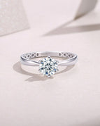 6.5mm/1 carat moissanite/s925 sterling silver / 5