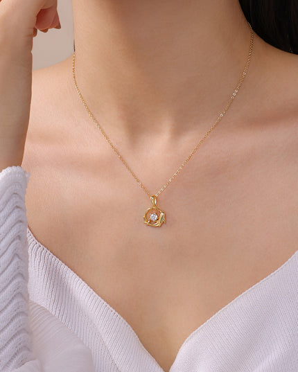 Marina Moissanite Dolphin Pendant Necklace