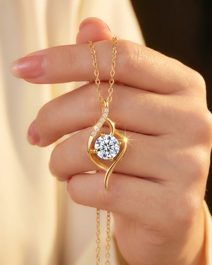 Jewelry for women, high-end S925 pure silver moissanite necklace, Angel's Eye national style 925 silver niche jewelry necklace