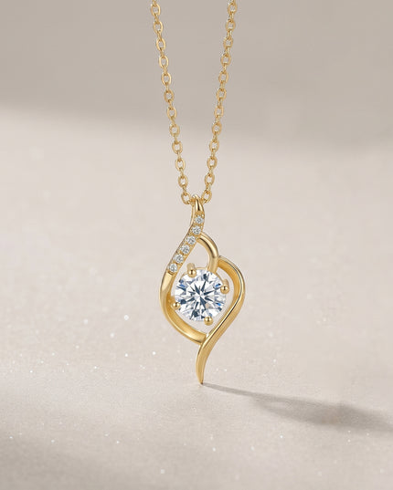 Jewelry for women, high-end S925 pure silver moissanite necklace, Angel's Eye national style 925 silver niche jewelry necklace