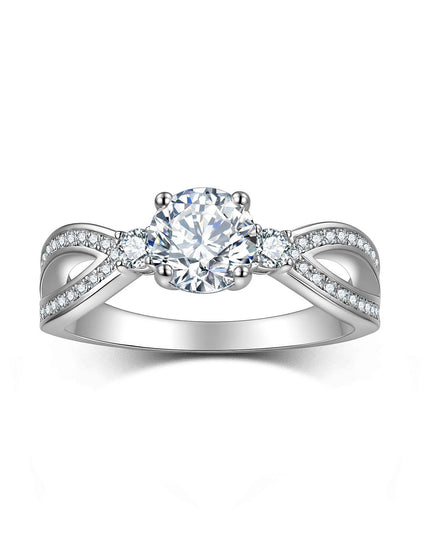 Cross-border 520 Valentine's Day gift, ultra-shiny moissanite ring, Chinese style high-end pure silver gold-plated middle finger wedding ring