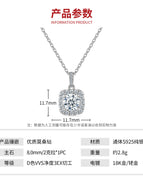 40+5cm extension chain / 8.0mm 2 Klammoresan Diamonds *1 S925 Pure Silver