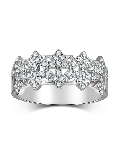 Cross-border best-selling S925 pure silver moissanite ring, European and American style luxury crown luxury index finger ring