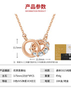 40cm+5cm extension chain / Rose Gold 3.75mm 25 Points Moissanite Diamond *9 S925 Sterling Silver [Includes GRA Certificate]