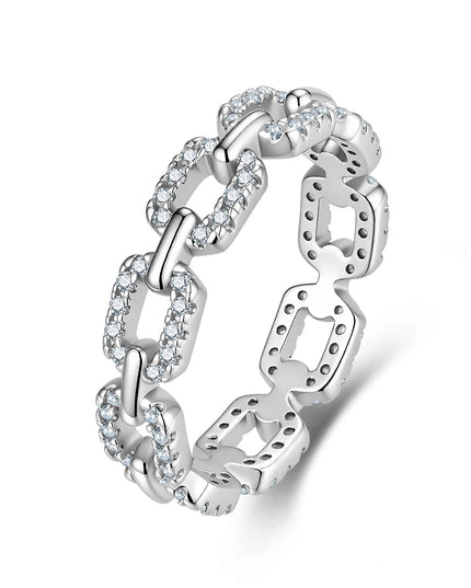 Korean Style InS925 Pure Silver Moissanite Ring, Popular Item: Hell Shackles Premium Korean Ring