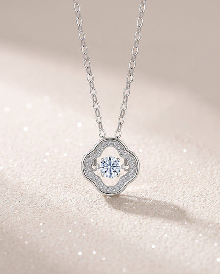 Clovera Moissanite Clover Pendant Necklace