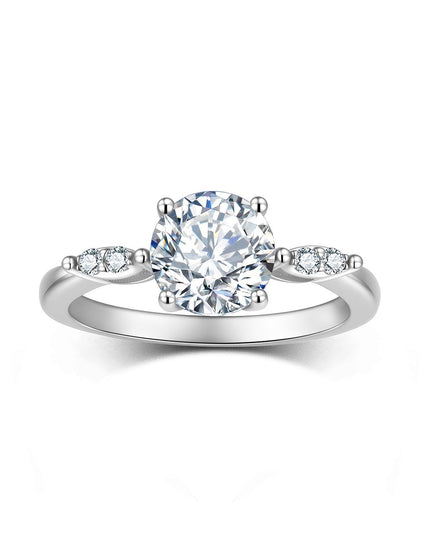 Brush-Adjustable D Color Ultra Sparkling S925 Pure Silver Moissanite Ring, Light Luxury High-End Closed-Mouth Women's Ring, Personalized Customization