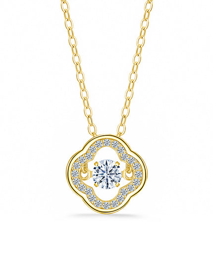 Clovera Moissanite Clover Pendant Necklace