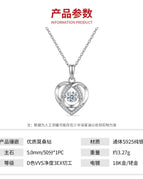 40cm+5cm extension chain / Platinum 5.0mm 50 points Moissanite Diamond *1, S925 sterling silver