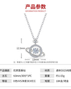 40cm+5cm extension chain / Platinum 4.0mm 30 points Moissanite Diamond *1, S925 sterling silver