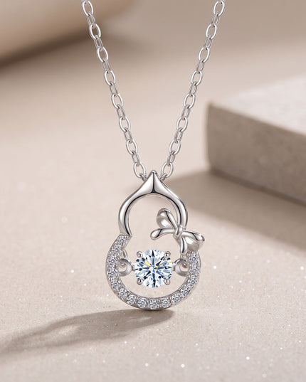 Luna Moissanite Crescent Moon Necklace