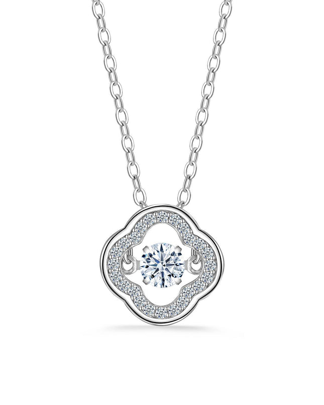 Clovera Moissanite Clover Pendant Necklace